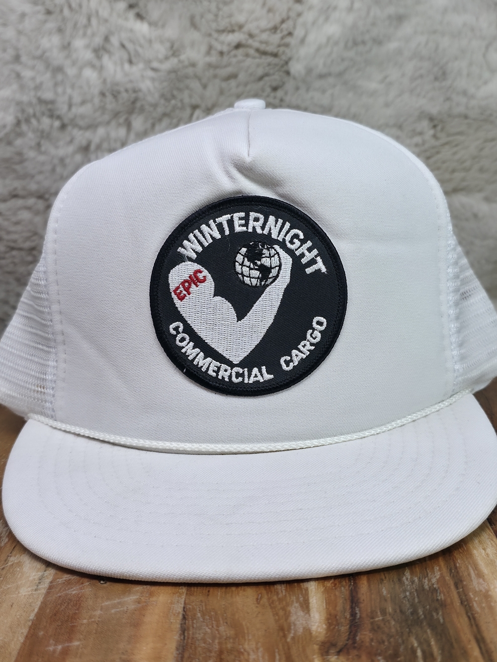 WINTERNIGHT Commercial Cargo White Vintage Trucker Hat